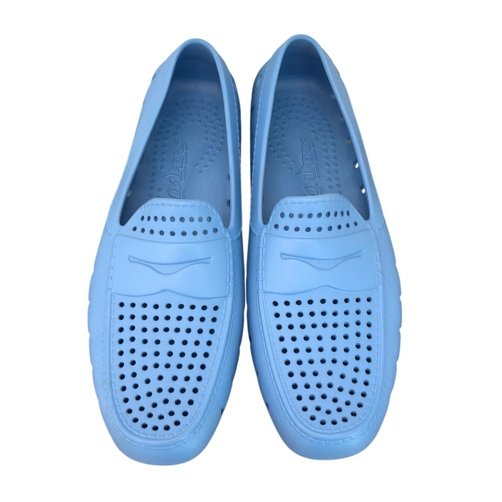Floafers Country Club Shoes Penny Loafer Driver Blue Preppy Pool Beach Lake Sz 9